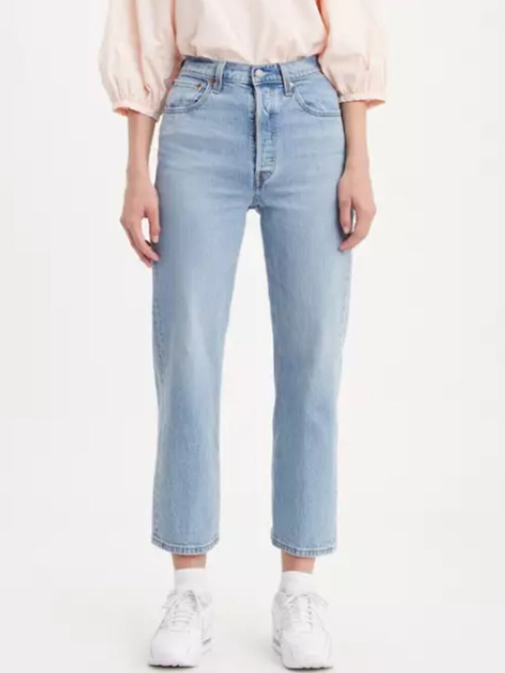 Levi's Ribcage Straight Ankle Jeans - Light Wash High Rise - Size 30